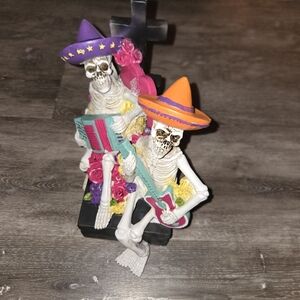 Colorful Skeleton Figurine‎ with Guitars